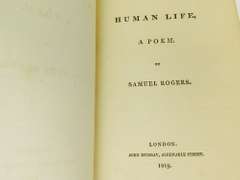 1819 Human Life, A Poem by Samuel Rogers