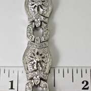 Elegant Heavy Platinum and Diamond Bracelet