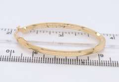 Beautiful Yellow Gold oval  Hoop Earrings