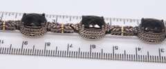 Vintage Sterling Silver Smokey Quartz Bracelet
