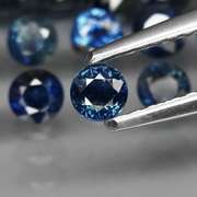 Heated only! 4.04ct blue green Sapphire set from