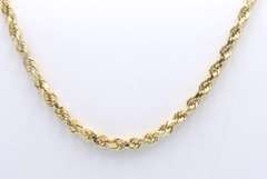 Popular Yellow Gold Rope Chain Necklace