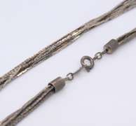 Vintage Sterling Silver Multi Strand Long Chain Necklace