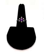 Beautiful 18kt Yellow Gold Amethyst and Diamond Ring