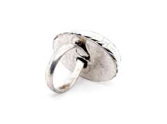 Statement Jasper Gemstone in Tibetan Silver Rope Ring