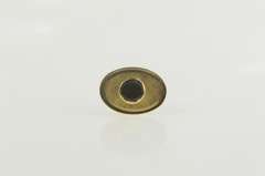 10K Yellow Gold Retro Oval Black Star Sapphire Lapel Tie Pin/Brooch