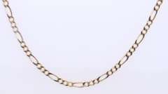 Amazing Yellow Gold Figaro Chain Necklace