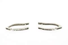 Ever So Slightly S Diamond Earrings in 18KT White Gold