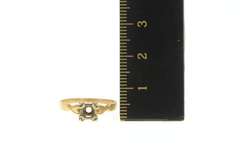 14K Yellow Gold 3.8mm Vintage NOS 1950's Engagement Setting Ring