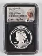PF70UCAM 2020 Canada 1 Dollar 1 Oz .999 Silver Peace Silver Signed NGC