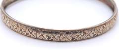 Vintage Sterling Silver Engraved Bangle