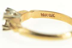14K Yellow Gold 4.4mm Vintage NOS 1950's Engagement Setting Ring