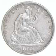 1861 Seated Liberty Half Dollar