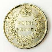 1938 4 Pence British Guinea Coin