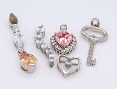 Group Lot of 5 Vinatge Sterling Silver Pendants