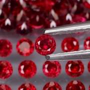 Premium diamond cut 6.73ct Rhodolite Garnet set