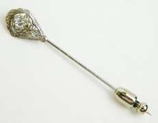 Beautiful Antique 14K Filigree Diamond Stick Pin