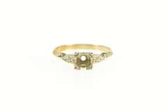 14K Yellow Gold 4.5mm Engagement Vintage NOS 1950's Setting Ring