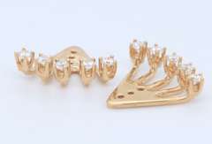 Dazzling Yellow Gold Diamond Spray Earring Jackets