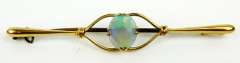 Antique English 9CT Gold Opal Bar Pin or Pendant