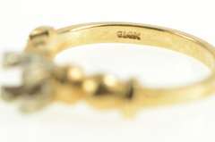 14K Yellow Gold 3.75mm Vintage NOS 1950's Engagement Setting Ring