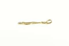 10K Yellow Gold Diamond Eyed Cat Stylized Siamese Kitten Charm/Pendant