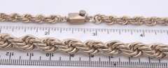 Vintage 925 Sterling Silver Heavy Signed Rope Chain Necklace
