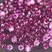 Diamond cut 3.01ct violet pink Rhodolite Garnet set