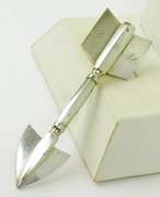 Early Large Heavy Sterling Silver Arrow Pin