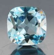 Brilliant 2.66ct cushion cut Swiss blue Topaz