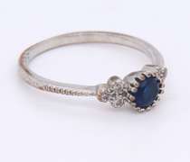 Vintage Sterling Silver Cubic Zirconia Ring