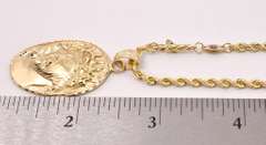 Religious Christ Pendant Necklace in 14K Yellow Gold