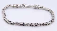 925 Sterling Silver Byzantine Bracelet