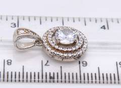 Group Lot of 6 Vintage 925 Sterling Silver Cubic Zirconia Pendants