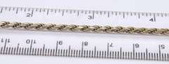 Vintage Italian Sterling Silver Rope Chain Necklace