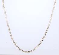 Amazing Yellow Gold Figaro Chain Necklace