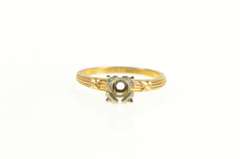 14K Yellow Gold 4.25mm Vintage NOS 1950's Engagement Setting Ring
