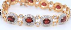 Sterling Silver Garnet Bracelet