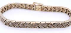 Vintage Sterling Silver Crystal Bracelet