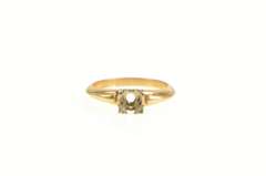 14K Yellow Gold Vintage NOS 1950's 4.4mm Engagement Setting Ring