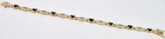 Vermeil Sapphire Bracelet With Silver Accents