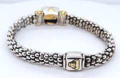 Lagos Two Tone Citrine Caviar Bracelet