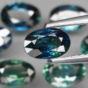 Heated only! 4.34ct oval cut Australian Sapphire set