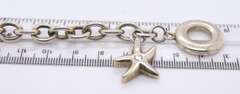 Vintage Sterling Silver Charm Bracelet w Toggle Clasp