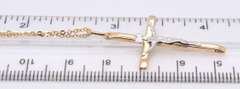 Elegant Yellow Gold Cross Pendant on Chain
