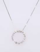 Dazzling White Gold Journey Diamond Pendant on Chain