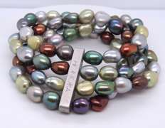 Honora Multi Color Pearl 4 Row Bracelet