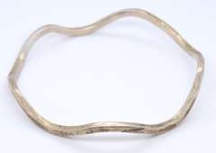 Sterling Silver Weavy Bangle Bracelet