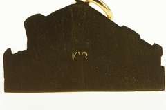 18K Yellow Gold Greek Parthenon Landmark Souvenir Charm/Pendant