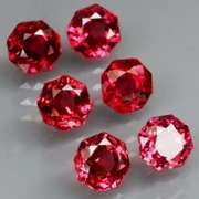 Amazing 3.56ct octagon cut violet red Garnet set